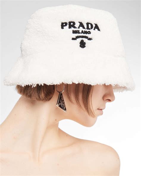 prada terry cloth hat|Terry Bucket Hat By Prada .